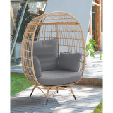 33.46" Spezia Steel Polyester Upholstered Freestanding Egg Chair