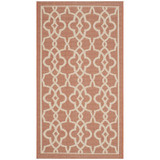 Courtyard Terracotta and Beige 2'7" x 5' Sisal Weave Outdoor Area Rug