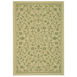 Courtyard Natural and Olive 7'10" x 7'10" Square Outdoor Area Rug