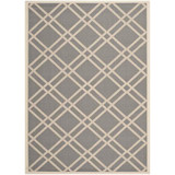 Courtyard Anthracite and Beige 5'3" x 7'7" Sisal Weave Outdoor Area Rug