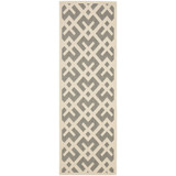 Courtyard Grey and Bone 2'3" x 14' Runner Outdoor Area Rug