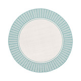Alfresco ALF-9680 Teal 7'3" Round Area Rug, Indoor/Outdoor