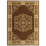 Courtyard Chocolate and Natural 8' x 11' Outdoor Area Rug