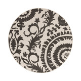 Alfresco ALF-9612 Black 8'9" Round Area Rug, Indoor/Outdoor