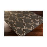 Alfresco ALF-9590 Black 8'9" Round Area Rug, Indoor/Outdoor