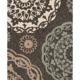Alfresco ALF-9668 Black 5'3" x 7'6" Area Rug, Indoor/Outdoor