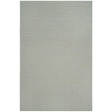 Courtyard Aqua and Cream 6'7" x 9'6" Sisal Weave Outdoor Area Rug