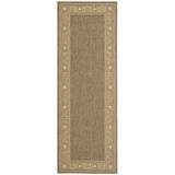 Courtyard Dark Beige and Beige 2'3" x 6'7" Runner Outdoor Area Rug