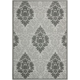 Courtyard Light Gray and Anthracite 9' x 12' Sisal Weave Outdoor Area Rug