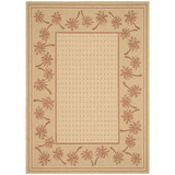 Courtyard Ivory and Rust 8' x 11' Sisal Weave Outdoor Area Rug