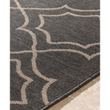 Alfresco ALF-9590 Black 8'9" x 12'9" Area Rug, Indoor/Outdoor