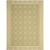 Courtyard Green and Creme 8' x 11' Outdoor Area Rug