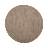 Courtyard Natural and Black 6'7" x 6'7" Round Outdoor Area Rug