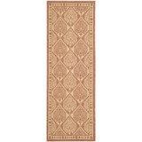 Courtyard Rust and Sand 2'3" x 6'7" Runner Outdoor Area Rug