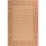 Courtyard Natural and Terra 5'3" x 5'3" Sisal Weave Round Outdoor Area Rug