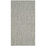 Courtyard Gray and Turquoise 2'7" x 5' Sisal Weave Outdoor Area Rug
