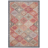 Montage Red and Aqua 8' x 10' Outdoor Area Rug