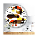 in and Out Oversized Mid-Century Wall Clock - 36" x 28" x 1"