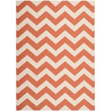 Courtyard Terracotta and Beige 6'7" x 9'6" Outdoor Area Rug