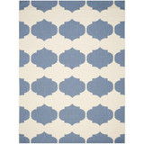 Courtyard Beige and Blue 9' x 12' Outdoor Area Rug