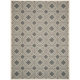 Courtyard Anthracite and Beige 9' x 12' Outdoor Area Rug