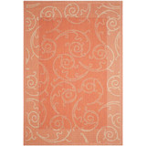 Courtyard Terracotta and Natural 2'3" x 14' Runner Outdoor Area Rug