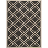 Courtyard Black and Beige 8' x 11' Sisal Weave Outdoor Area Rug