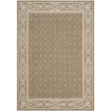 Courtyard Brown and Natural 6'7" x 6'7" Round Outdoor Area Rug