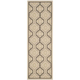 Courtyard Beige and Black 2'3" x 8' Runner Outdoor Area Rug