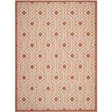 Courtyard Beige and Terracotta 8' x 11' Sisal Weave Outdoor Area Rug