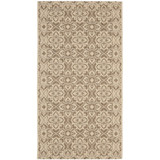 Courtyard Brown and Creme 2'7" x 5' Outdoor Area Rug