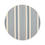 Courtyard Beige and Blue 6'7" x 6'7" Sisal Weave Round Outdoor Area Rug