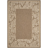 Courtyard Brown and Natural 4' x 5'7" Outdoor Area Rug