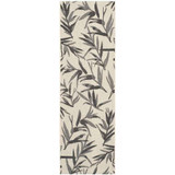 Courtyard Beige and Anthracite 2'3" x 6'7" Sisal Weave Runner Outdoor Area Rug