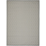 Courtyard Anthracite and Beige 8' x 11' Sisal Weave Outdoor Area Rug