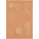 Courtyard Terracotta and Natural 8' x 11' Outdoor Area Rug