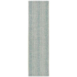 Courtyard Light Grey and Aqua 2'3" x 8' Sisal Weave Runner Outdoor Area Rug