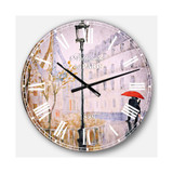 Romantic French Country Oversized Metal Wall Clock