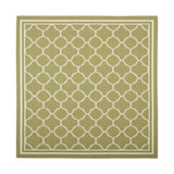 Courtyard Green and Beige 5'3" x 5'3" Square Outdoor Area Rug