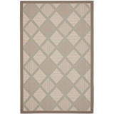 Courtyard Beige and Dark Beige 8' x 11' Outdoor Area Rug