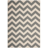 Courtyard Gray and Beige 6'7" x 9'6" Outdoor Area Rug