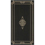 Courtyard Black and Creme 2'7" x 5' Outdoor Area Rug