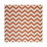 Courtyard Terracotta and Beige 4' x 4' Square Outdoor Area Rug