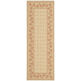 Courtyard Ivory and Rust 2'3" x 6'7" Sisal Weave Runner Outdoor Area Rug