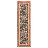 Alfresco ALF-9592 Black 2'3" x 11'9" Runner Area Rug, Indoor/Outdoor