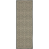 Courtyard Black and Bone 2'3" x 10' Runner Outdoor Area Rug