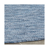 Courtyard Navy 6'7" x 6'7" Round Outdoor Area Rug