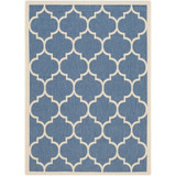 Courtyard Blue and Beige 4' x 5'7" Outdoor Area Rug