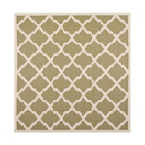 Courtyard Green and Beige 5'3" x 5'3" Sisal Weave Square Outdoor Area Rug