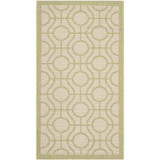 Courtyard Beige and Sweet Pea 2'7" x 5' Sisal Weave Outdoor Area Rug